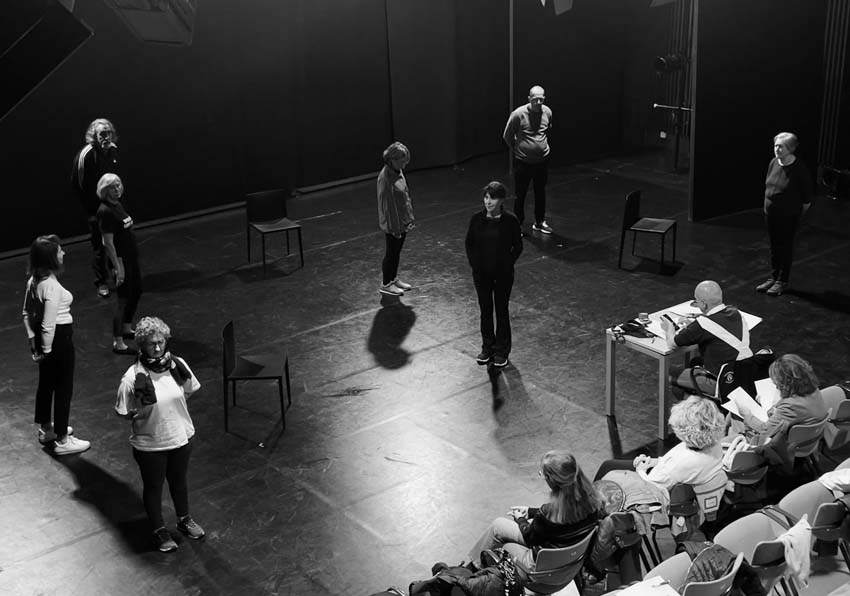 Group of people on a stage